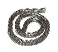 FULIMEI Tuyau à ailettes creuses en spirale acier inoxydable, ID18-32mm, hauteur 7/9, 5mm, épaisseur 0.25mm, dissipateur thermique avec vides(ID 32mm,Fin height 7mm)