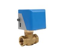 FULIMEI Vanne à soupape électrique en laiton 2 fils DN15/DN20/DN25/DN32, vanne motorisée voies et 3 for climatiseur central, ventilo-convecteur 220 V/110 V/24 V(DN15,AC110V)
