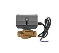 FULIMEI Vanne motorisée à deux voies et trois en laiton VC6013/4013 DN15 DN20 DN25 for ventilo-convecteur CVC AC220 V 1/2", 3/4", 1"(3/4",VC4013-AC220V_TWO)