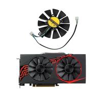 FULIMEI Ventilateur de refroidissement for carte vidéo ASUS AREZ RX 470 570 580 SI EXPEDITION OC, 87MM FDC10U12S9-C P106-100 GTX1060 GTX1070(B-Fan)