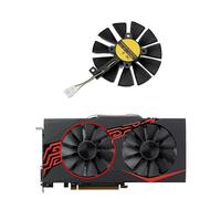 FULIMEI Ventilateur de refroidissement for carte vidéo ASUS AREZ RX 470 570 580 SI EXPEDITION OC, 87MM FDC10U12S9-C P106-100 GTX1060 GTX1070(A-Fan)