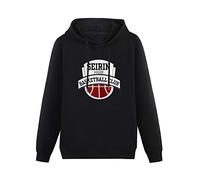 FULINYAN Graphic Hoodie Kuroko No Basketball Seirin High Logo Anime Manga Long Sleeve Sweatshirts Black S