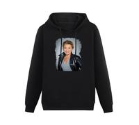 FULINYAN Sheila Hoodie French Singer chanteuse Francaise Cotton Black S