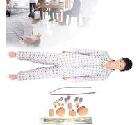 Full Body CPR First aid Training Dummy, Nursing Manikin, Interchangeable Patient Care, Elderly for Medical Teaching