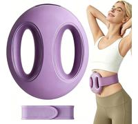 Full-Body Fascia Ring Massager with Belt, Deep Tissue Vibration Massage Tool, 3 Modes & 6 Intensities, Portable Muscle Activation & Body Toning Device for Waist, Abdomen, Legs & Lower Back (Purple)