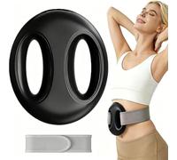 Full-Body Fascia Ring Massager with Belt, Deep Tissue Vibration Massage Tool, 3 Modes & 6 Intensities, Portable Muscle Activation & Body Toning Device for Waist, Abdomen, Legs & Lower Back (Black)
