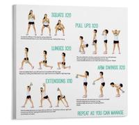 Full Body Kettlebell Workout Poster Home Gym Wall-Art Print