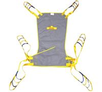 Full Body Mesh Patient Lift Sling for Easy Bathing & Toileting, Heavy Duty 500lbs Capacity with 6 Adjustable Straps, Open Back Design, Medium & Large Sizing