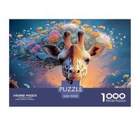 Full-Body Portrait of A Giraffe 1000 Pièces Carton Premium Coffret De Puzzles Fantasy Deer Stimulant Et Éducatif Jeu Familial Puzzles As Birthday Gifts 70x50cm/1000pcs