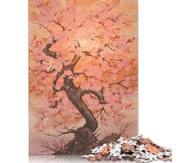 Full Cherry Blossom Tree Puzzles 1000 Pieces Cadeau Unique Jeu Éducatif Challenge Toy À De Qualité Supérieure Peinture Art pour Adultes Enfants 1000pcs (75x50cm)