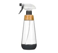 Full Circle Bottle Service Vaporisateur en Verre avec Diffuseur Réglable pour Produits de Nettoyage ou pour l'Entretien des Plantes - Vapo réutilisable, Goulot en Bambou, Base en Silicone - 475 ml