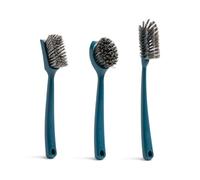 Full Circle Lot de 3 brosses de Nettoyage océaniques, Filets de pêche 100% recyclés, Bleu Sarcelle