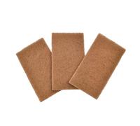 Full Circle Neat Nut Éponge à récurer en noix - Set de 3 Eponges de Nettoyage en Coquilles de Noix et PET recyclé - Compostable - 14 x 8 cm x 0,64 cm