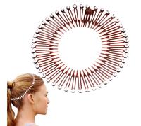 Full Circular Stretch Comb Headbands - Hairband Holder, Ring for Volume Control, Elastic Piece for Updos, Beauty Supply, Hair Tamer for Schools, Offices and Formal Events
