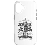 Full Contact Fighting Muay Thai Strength and Endurance Coque pour iPhone 16