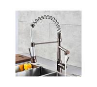 Full Copper Rose Gold Multi-function Spring Dish Faucet High-grade Hot And Cold Single Hole 360 Rotating Pull Kitchen Faucet