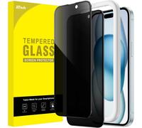 Full Coverage Anti-Spy Screen Protector For Iphone 15 Plus 6.7 Inch, Black Edge Full Tempered Glass Film With Easy Installation Tool, Case Friendly, Pack Of 2
