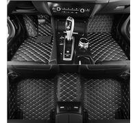 Full Coverage Car Floor Mats Set for Porsche Cayman 2006-2011 with Bose, Tapis de Sol Auto en Cuir Complet Entouré Étanche Car Floor Mat Pied,E-Blackwhite