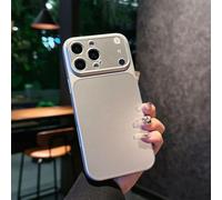 Full-Coverage Frosted Anti-Drop Case for iPhone 17 Pro Max, Electroplated Ultra-Thin Matte Phone Case with Lens Protector for iPhone 17 16 15 14 ProMax (Silver,17AIR)
