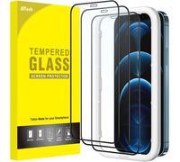 Full Coverage Tempered Glass For Iphone 12 Pro 6.7 Inch, Black Edge Full Coverage Screen Protector With Easy Installation Tool, Hd Transparent, Pack Of 3