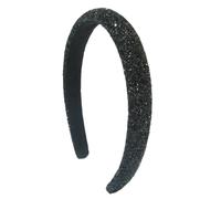 Full Diamond Eponge Bandeau Femme Brillant Accessoire Cheveux Noir