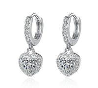 Full Diamond Love boucles d'oreilles pendentif, cuivre léger boucles d'oreilles de luxe, Sweet Premium Accessories, femmes de vent cuit léger, Dating commuter, cadeau avec Sweet cool Wind amoureux