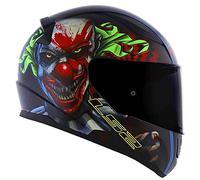 Full Face Casque Moto Adulte Rider Biker Sport Crash Casque LS2 FF353 RAPID HAPPY DREAMS GLOW-IN-THE-DARK ENGE CLOWN + Visière Teinte Foncée (M)