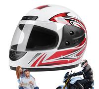 Full Face Motorcycle Helmets, Lightweight Aerodynamic Street Bike Helmets for Adults, 1 Piece Impact-Resistant Shell, Comfortable Padded Interior Riding Touring Racing Or Daily Commute