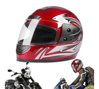 Full Face Motorcycle Helmets, Lightweight Aerodynamic Street Bike Helmets for Adults, 1 Piece Impact-Resistant Shell, Comfortable Padded Interior Riding Touring Racing Or Daily Commute