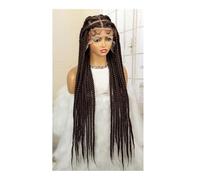 Full Lace Jumbo Braided Wigs for Black Women Knotless Box Braid Wig with Baby Hair 36" Glueless Daily Use(33)