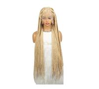 Full Lace Jumbo Braided Wigs for Black Women Knotless Box Braid Wig with Baby Hair 36" Glueless Daily Use(Blonde)