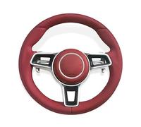 Full Leather Steering Wheel Compatible For Porsche 918 911 718 970 971 958 992 Cayman Boxster Cayenne Compatible For Panamera Macan Upgrade Steering Wheel(Style D)