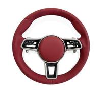 Full Leather Steering Wheel Compatible For Porsche 918 911 718 970 971 958 992 Cayman Boxster Cayenne Compatible For Panamera Macan Upgrade Steering Wheel(Style E)