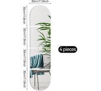 Full Length Wall Mirror Tiles Set Of 4 30cm X 30cm Thick Acrylic Stickers Removable Wall Mirror With Stickers Full Mirrors Frameless For Bedroom
