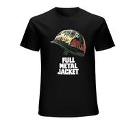 Full Metal Jacket Retro 1980s Vietnam Movie Tee 100% Cotton Short Sleeve T-Shirt Black S