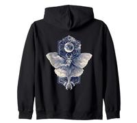 Full Moon Art Dark Academia Vintage Luna Moth Sweat à Capuche