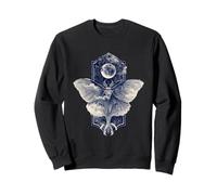Full Moon Art Dark Academia Vintage Luna Moth Sweatshirt