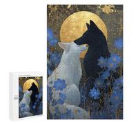 Full Moon Foxes Romance -1 Puzzle 1000 Pièces Educa Jouet en Bois Cadeau Unique Décoration Intérieure Jeu Éducatif Challenge Toy Adultes Et Enfants À Partir De 14 Ans 1000 PCS