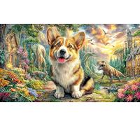 Full-Moon-Wolf-Walk Puzzle 1000 pièces Extremement Difficile Jeu Stimulant Papier recyclé pour Adultes et Enfants de 12 Ans et Plus 38x26/1000 pièces