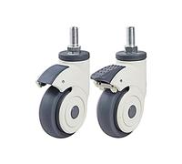 Full Mute Casters Wheels M12x25 Screw TPR Wheel Mute Electronic Equipment 2Pcs Casters(3 Inch Universal X2)