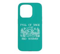Full of Rage and Whimsy Boho Cottagecore Mushroom Whimsical Coque pour iPhone 15 Pro