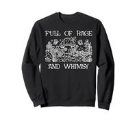 Full of Rage and Whimsy Boho Cottagecore Mushroom Whimsical Sweatshirt