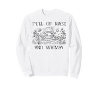 Full of Rage and Whimsy Boho Cottagecore Mushroom Whimsical Sweatshirt