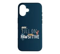 Full on Pawsitive! Jeu de Mots sur Les Chats rétro Coque pour iPhone 16