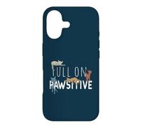 Full on Pawsitive! Jeu de Mots sur Les Chats rétro Coque pour iPhone 17