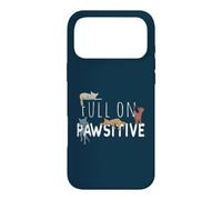 Full on Pawsitive! Jeu de Mots sur Les Chats rétro Coque pour iPhone 17 Pro Max