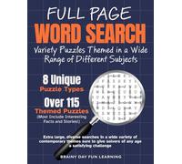 Full Page Word Search Variety Puzzles: Themed in a Wide Range of Different Subjects