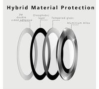 [Full Protection Rear Camera Protector Compatible With Samsung Galaxy Tab S9 Fe,[2 Pieces] Metal + Tempered Glass,Tempered Glass Camera-Colourful.[D330]