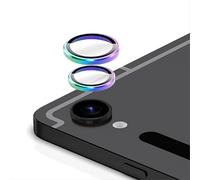 [Full Protection Rear Camera Protector Compatible With Samsung Galaxy Tab S9 Fe,[2 Pieces] Metal + Tempered Glass,Tempered Glass Camera-Colourful.[D313]