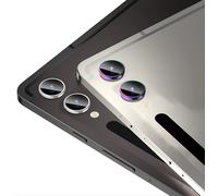 [Full Protection Rear Camera Protector Compatible With Samsung Galaxy Tab S9 Plus/S9 Fe Plus,[2 Pieces] Metal + Tempered Glass,Tempered Glass Camera-Gold.[D319]
